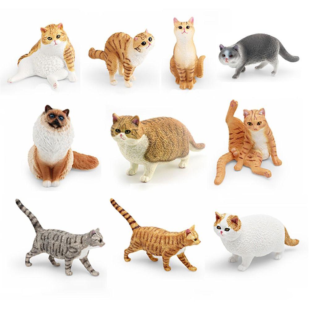 PVC Simulation Cat Model Garfield Persian Cat Pastoral Cat Cat Action Figures  Car Decoration