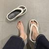 Fashion outerwear beach casual flip-flops women's 2025 summer new thick-soled heightening versatile pinch slippers women
