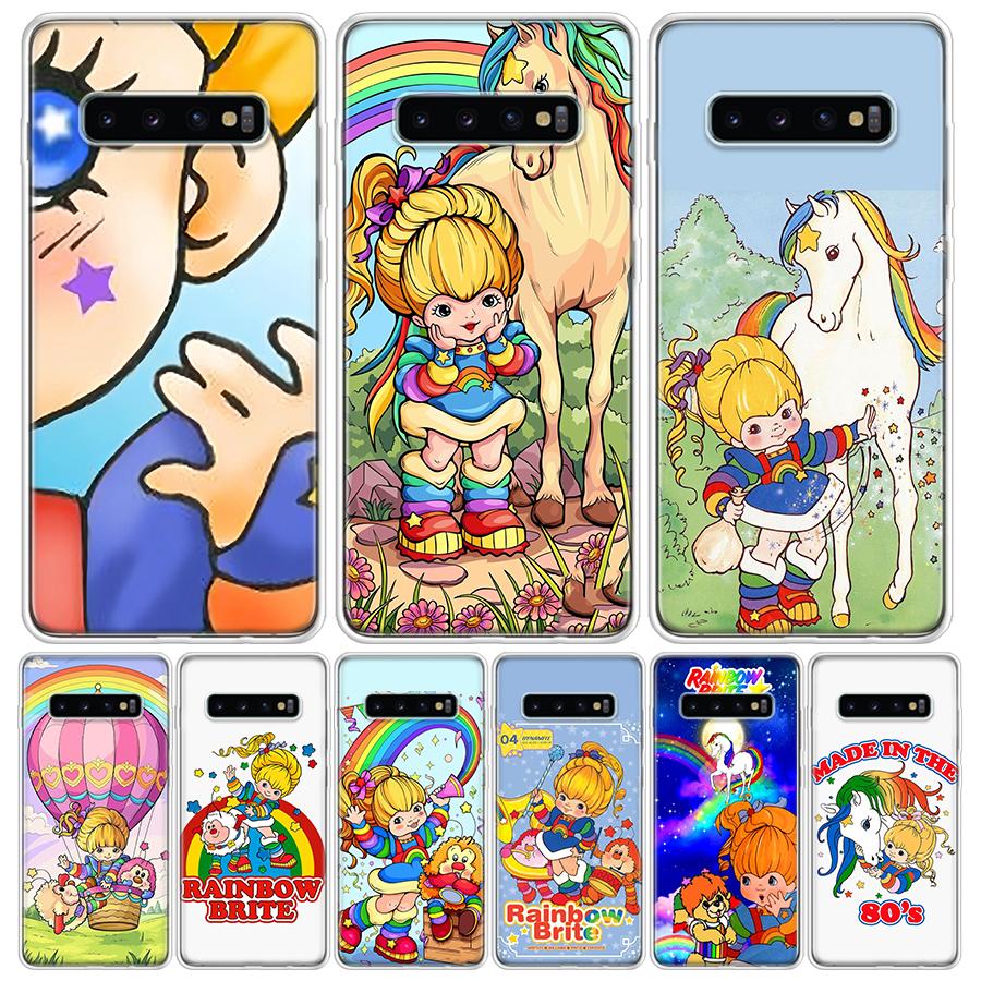 R-Rainbow Cute Brite For Samsung Galaxy Note 20 Ultra 20 10 Pro 9 8 Phone Case S10E S10 Plus S9 S8 + S7 Edge M21 M32 Cover