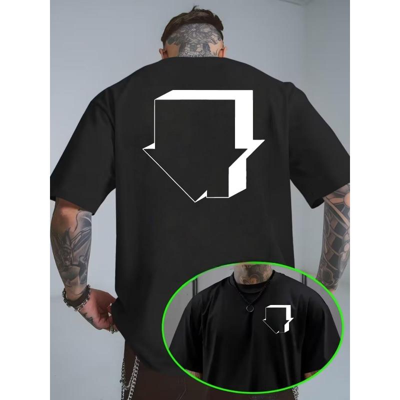 

Print T-Shirt with a Design on The Back S чёрный