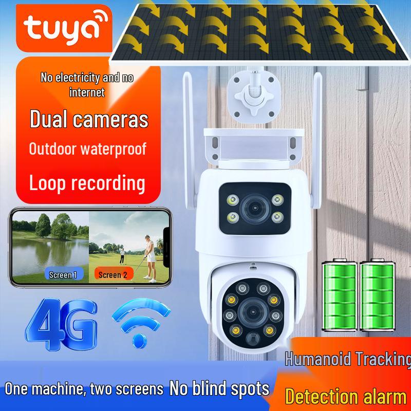 

8MP Tuya Graffiti Solar-Powered Low-Power Surveillance Camera with WiFi/4G Remote Access for Europe and America WiFi Version