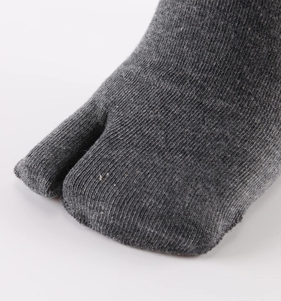 WIOIW Men's Two-Toe Tabi Socks, Cotton, for Sports, Commuting, and School, Set of 4