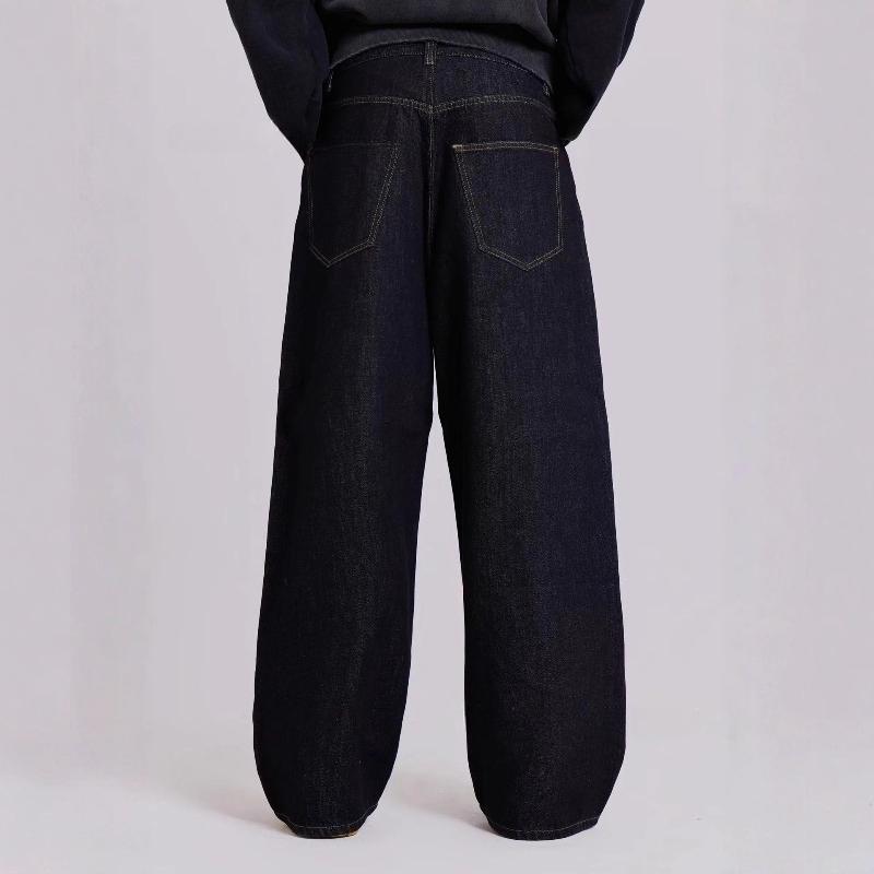 EastRogue Dżinsy w stylu amerykańskim z nadrukiem liter ulicznych, modne spodnie dżinsowe o luźnym kroju z prostą nogawką