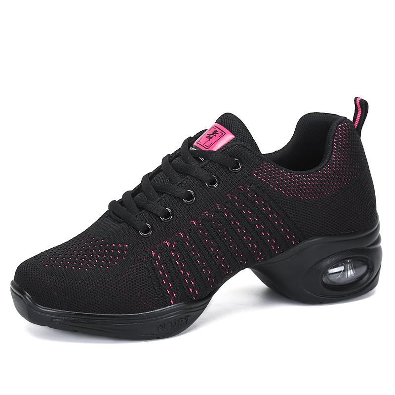 Women's Large Size Flying Woven and Breathable Bottom Increase Ballet Sports Shoes Dance Women's Shoes