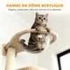Wall shelves for cats, set of 6-piece wall furniture, acrylic bubble hammock, condo, hammock, ladder, beige