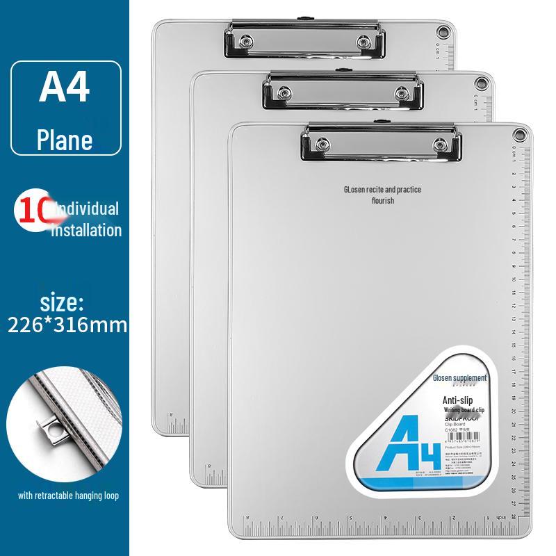 Aluminum Alloy Clipboard Folder A4/A5 Writing Board Office Stationery.