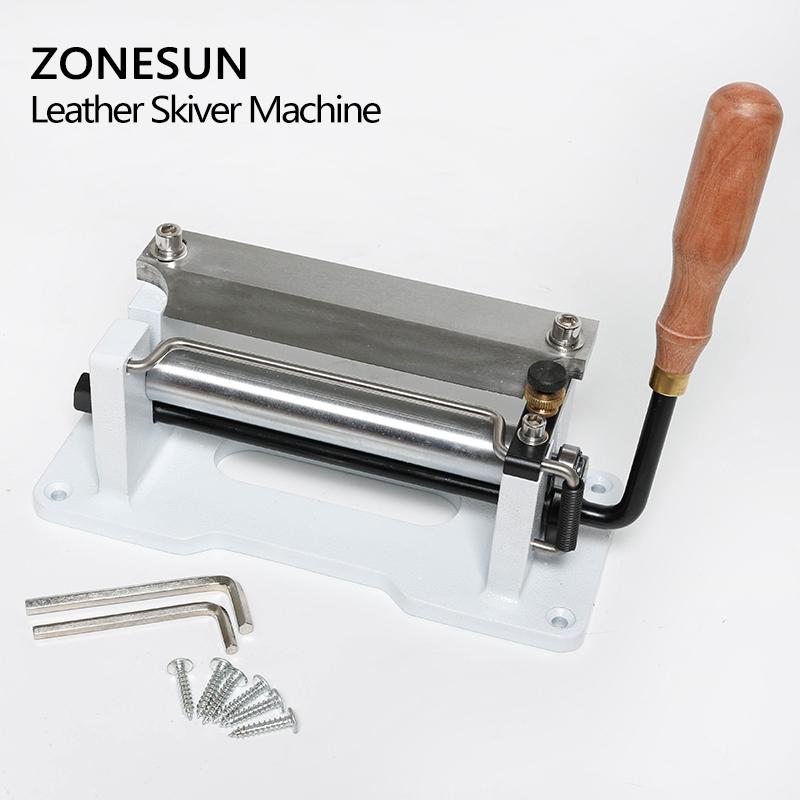 ZONESUN 800 6" inch Manual Leather Tools Skiver Peel DIY Shovel Skin Machine Vegetable Tanned Splitter Knife Peeler Cutter