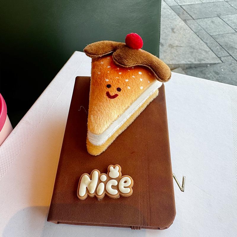 Kreativní zábavný plyšový přívěsek jídlo zápisník diář malý zápisník dívky nosí poznámky