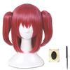 SUNXXCOS Love Live Heat-Resistant Cosplay Wig with Net, 30cm, Women's, Cosplay Prop (Kurosawa Ruby)