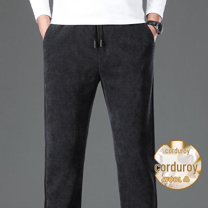Pierre Cardin Men's Corduroy Wool-Blend Casual Trousers