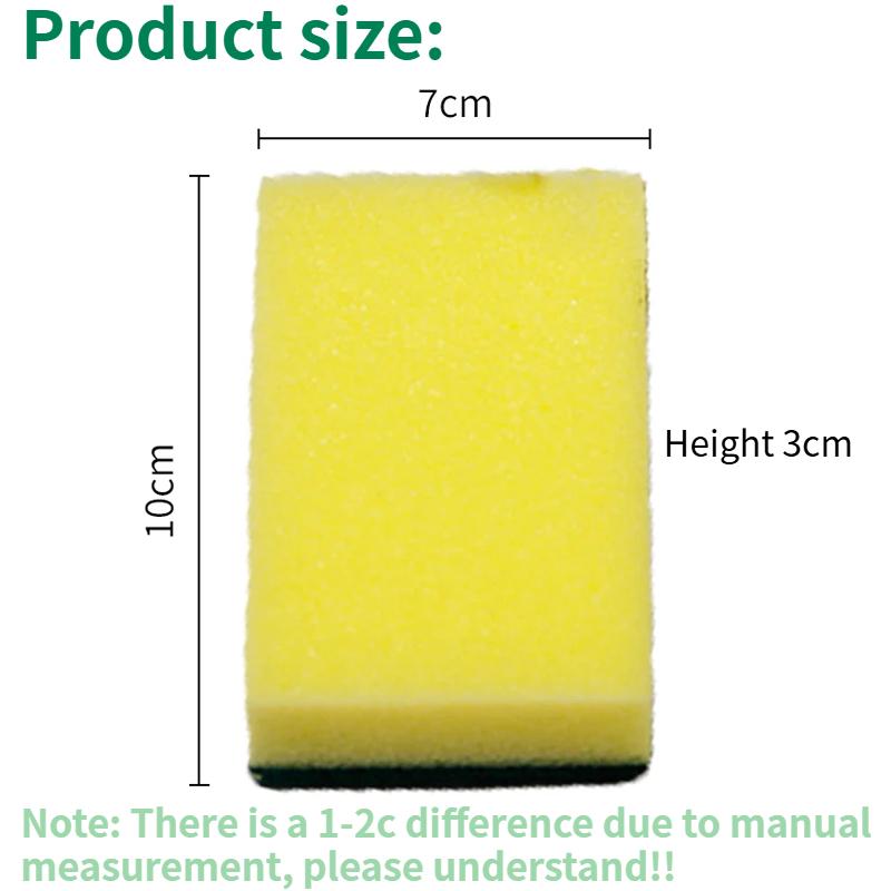 10pcs Reusable Double-sided Dishwashing sponge,Eco-Friendly Highly Absorbent,use for Kitchen Grease,bathroom Corners,car Stains