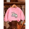 European sizes Cute Cat Print Round Neck Hoodie for 0-3 Year Old  Kids | Thin, Comfortable, Long Sleeve, Suitable  Outdoor Wear