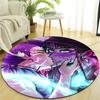 1pc KPop Demon Hunters RUMI8 Design Printed Area Round Carpet for Bedroom Living Room Home Decor Rugs Mat Non Slip Mat Rug for Bedside