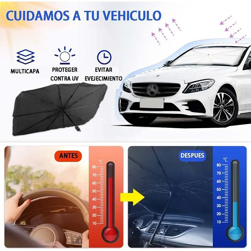 In-vehicle Front Car Sunshade Foldable Large Size Car Sunshade Anti Uv Rays Car Umbrella For Front Mones For Most Cars Suvs