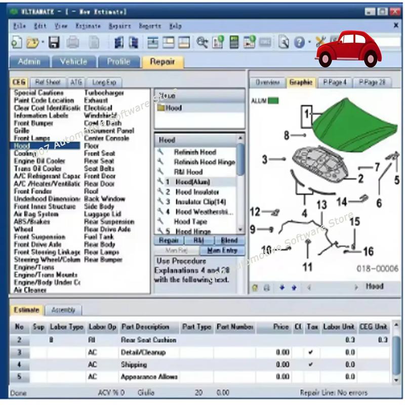 2025 Mitche/ll Ultramate 2023.07 Complete Advanced Estimating System + HAYNES PRO Vivid 2015 Automotive Workshop + Alldata 10.53