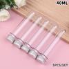 5Pcs 40Ml Transparent Mask Bath Salt Test Plastic Tube With Aluminum Cap Empty Clear Pet Cosmetic Tube