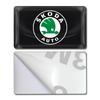 2/5/10 Stück Kohlefaser Lenkrad Auto Logo Emblem 3D Aufkleber Für Skoda Octavia Superb Rapid Kodiaq Karoq Fabia Kamiq Roomster Citigo