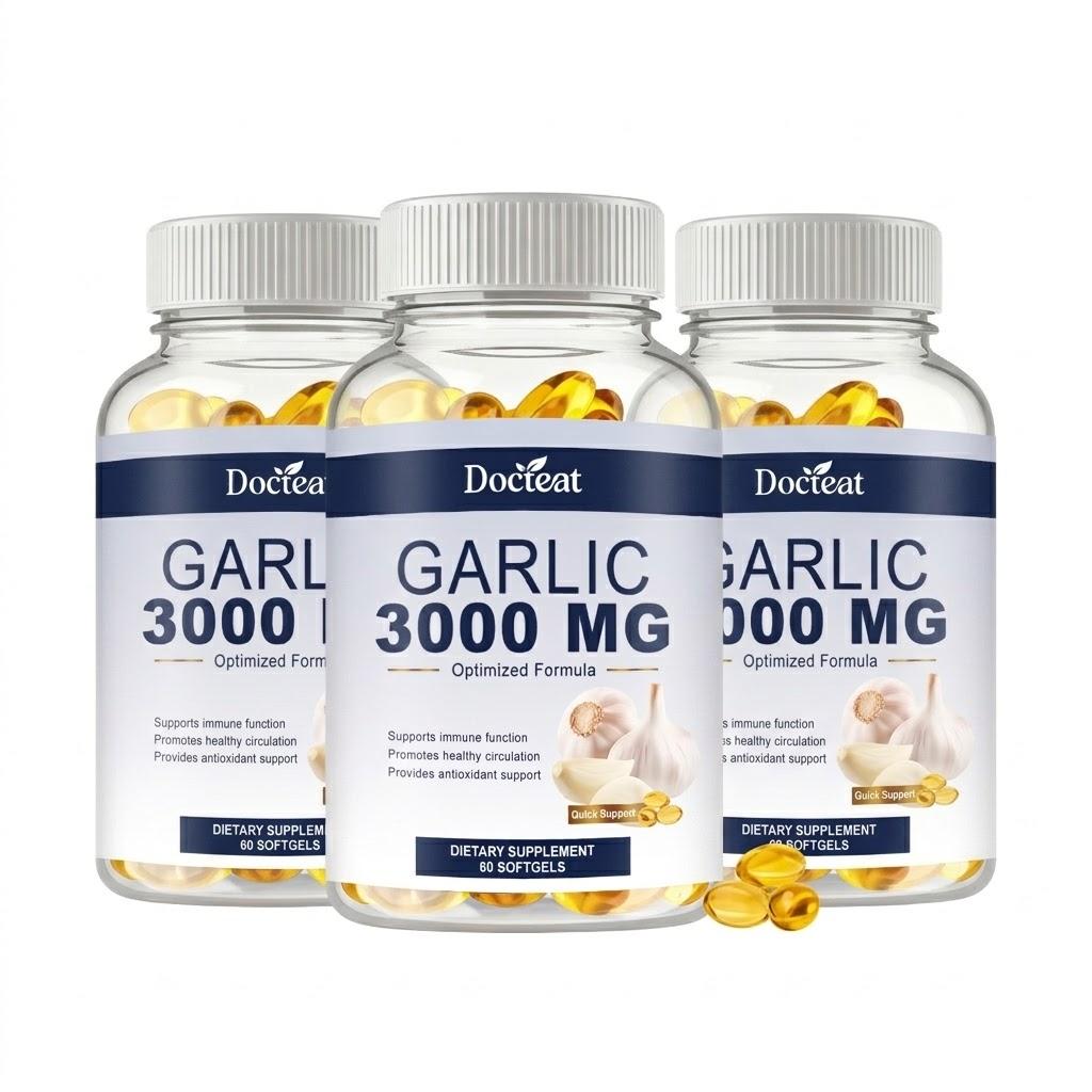 Odorless Aged Garlic Extract Capsules – Daily Immune Health & Natural Vitality Supplement | 60 Count