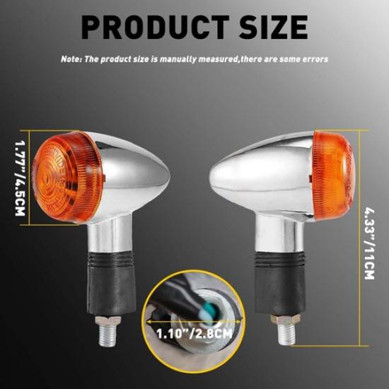 2pcs Amber Turn Signal Lights for Suzuki Boulevard C50 C109R C90 S 40 50 83