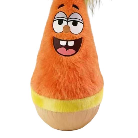 Wobble Cat Toy, Wooden Base Plush Wobble Toy, Self-Righting Interactive Cat Feather Toy for Indoor Cats Kittens Batting Kicking Silent