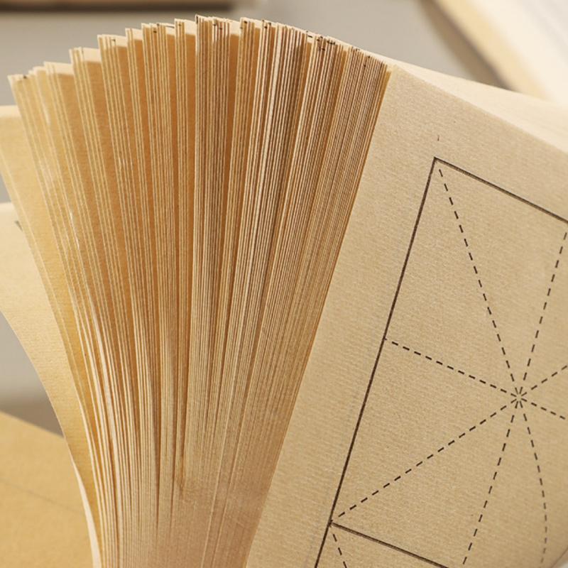 100 Sheets Chinese Calligraphy Xuan Rice Paper with Grids for Calligraphy Small Characters Brush Ink Lover Beginner Writing