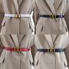 Women Leather Waist Belt Accessories With Alloy Buckle For Dresses And Outerwear