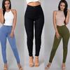 Pantaloni Skinny de Damă Croială Slim Culoare Uni Amestec de Bumbac Talie Înaltă Pantaloni Casual pentru Birou Petrecere pe Stradă Întâlniri