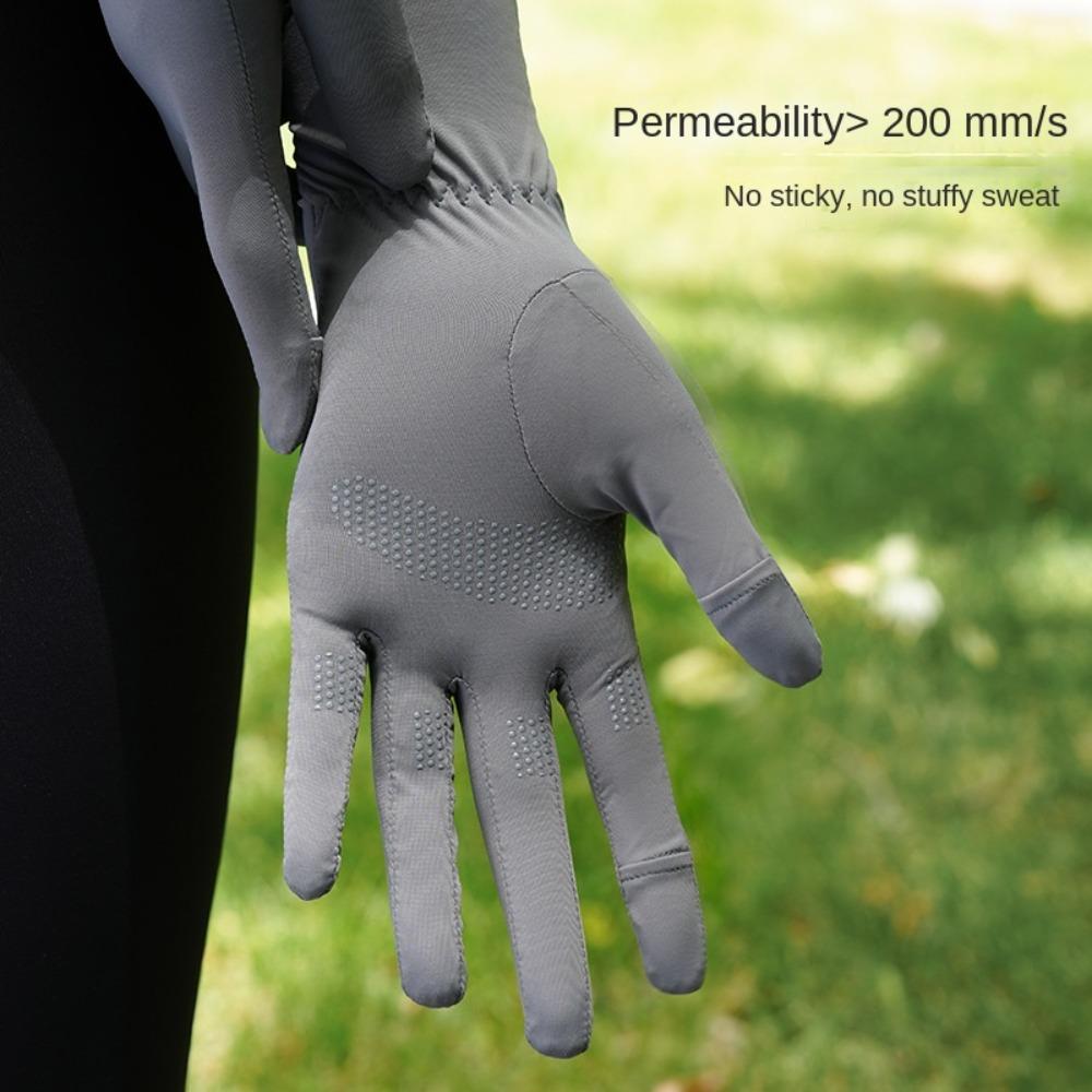 Breathable Sun Protection Riding Gloves Ice Silk Summer Driving Gloves  Ladies