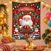 Christmas Theme Wall Tapestry, Xmas Wall Hanging, Holiday Home Bedroom Decoration