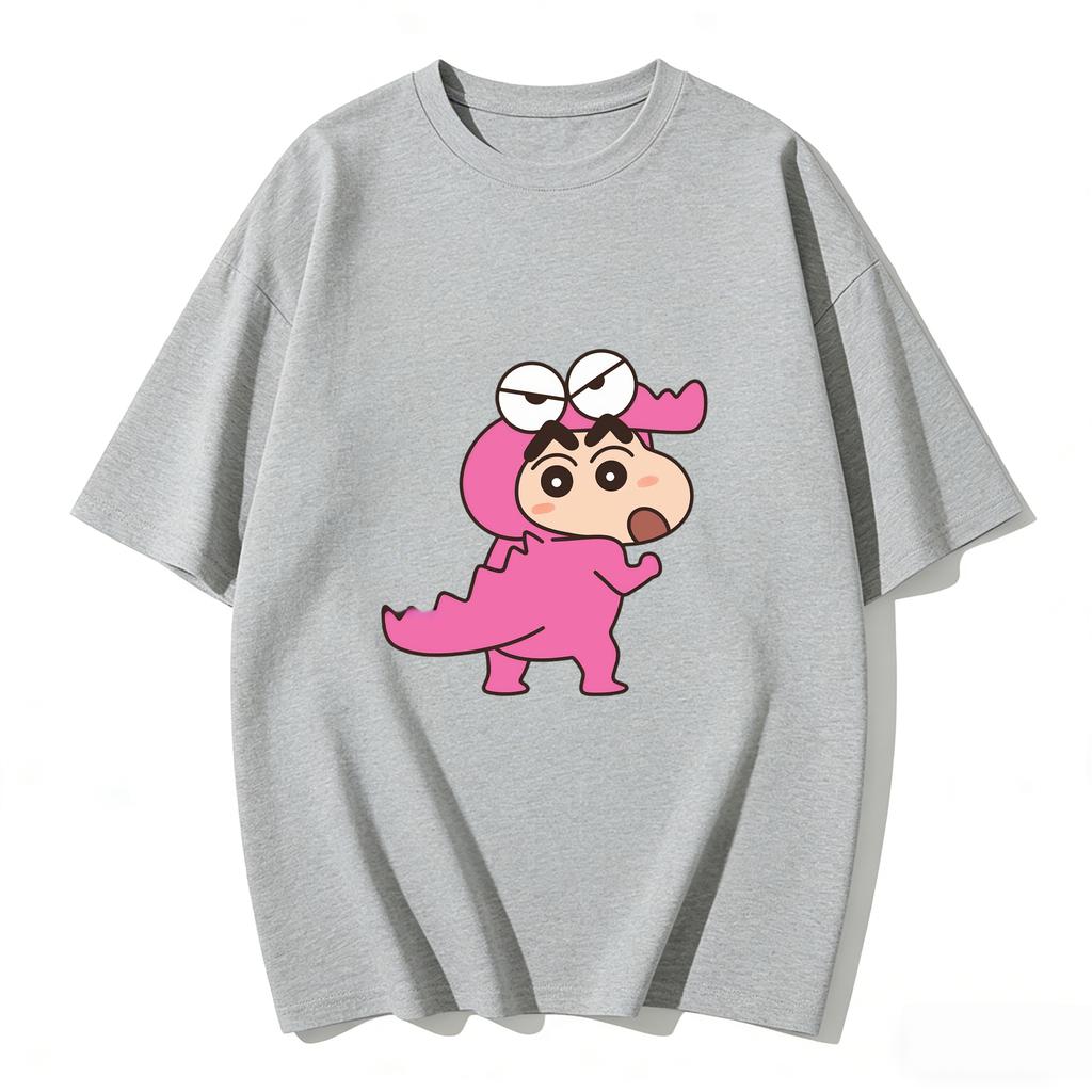 Crayon Shinchan Süßes Cartoon T-Shirt Partnerkleidung Familien-Matching-T-Shirt Sommerlich Lässig Kurzarm Baumwoll-Oberteil Mode Streetwear