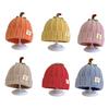 Children Hat Candy Color High Elastic Design Kids Knitting Hat Super Soft Warm Knitted Cap Birthday Halloween Christmas Accessories