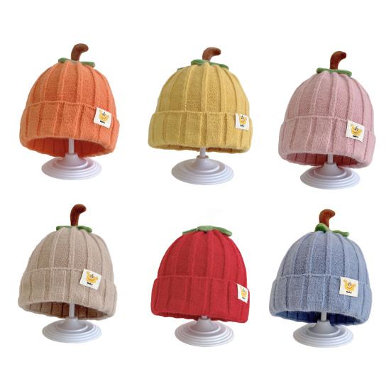 Children Hat Candy Color High Elastic Design Kids Knitting Hat Super Soft Warm Knitted Cap Birthday Halloween Christmas Accessories