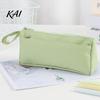 Solid Color Stationery Bag for Teens Pencil Case with Zipper And Handle, Durable Oxford Large Capacity Storage Rulers Organizer, Portable Lightweight