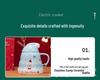 Creative Ceramic Christmas Mug Gift Set for Couples and Girls