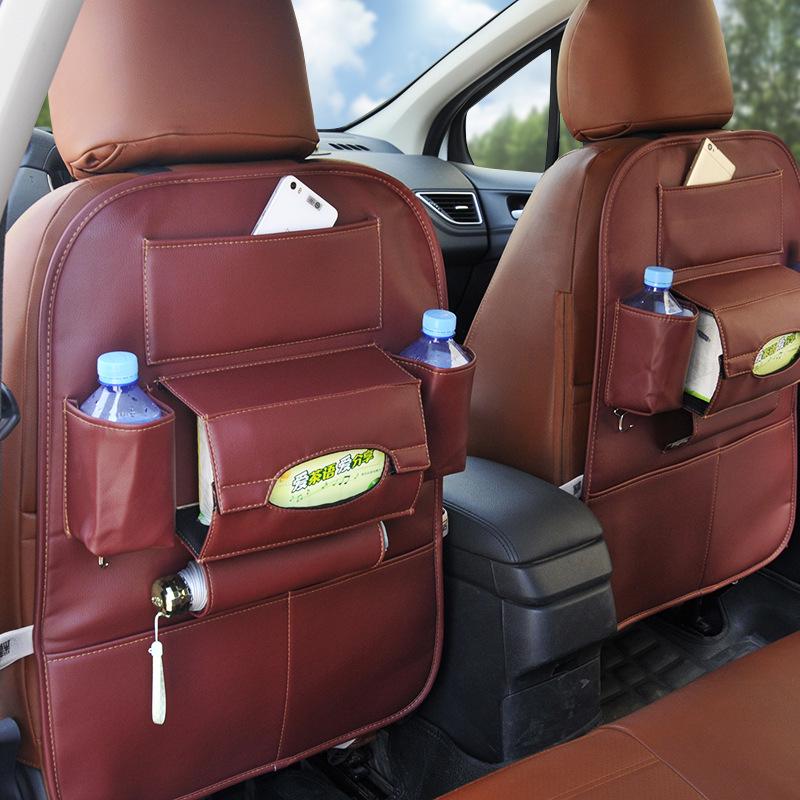 Waterproof Leather Car Seat Back Storage Pocket