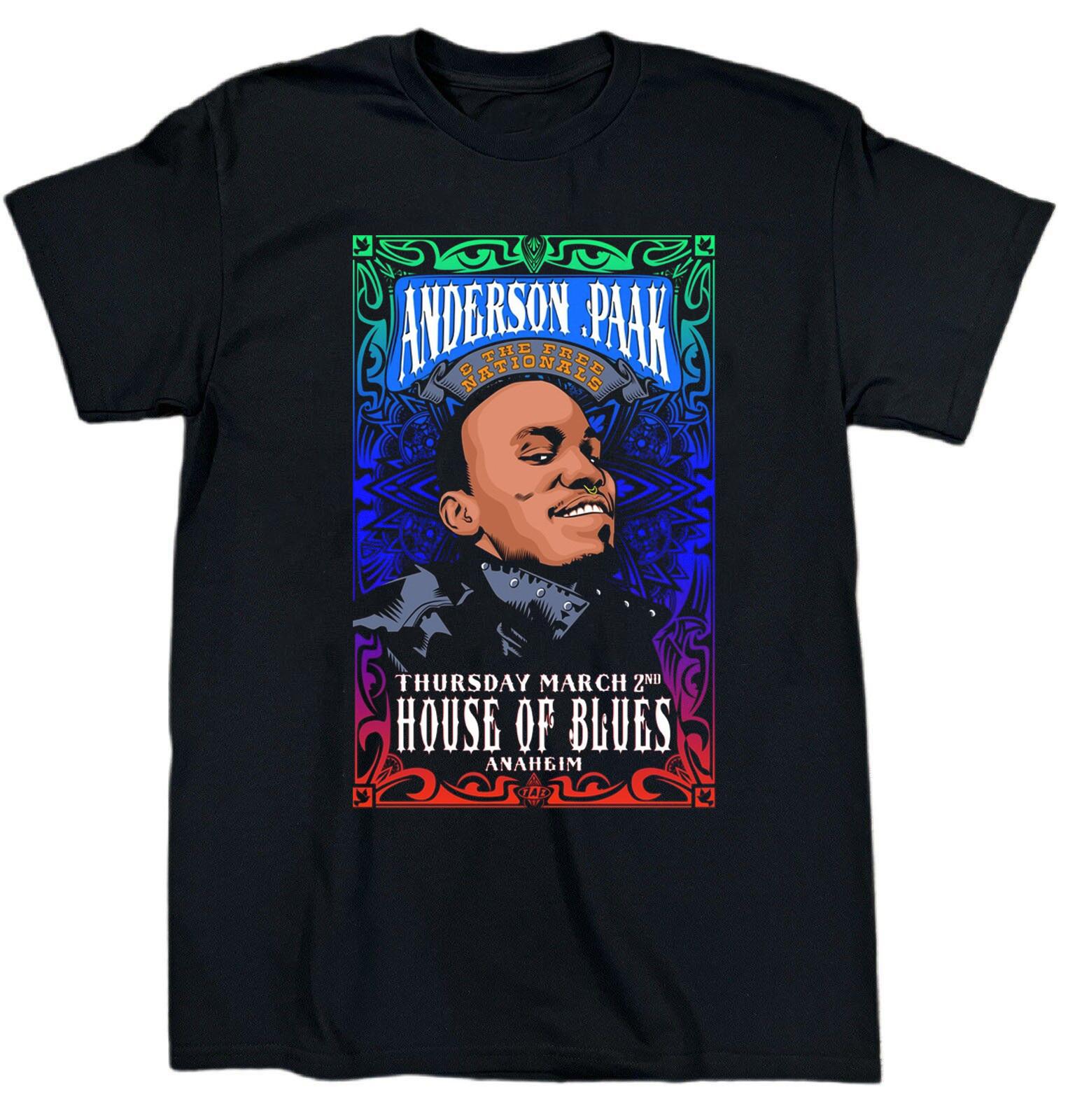 New Anderson Paak Music Tour Cotton S-5XL Black T Shirt Unisex MC426 L