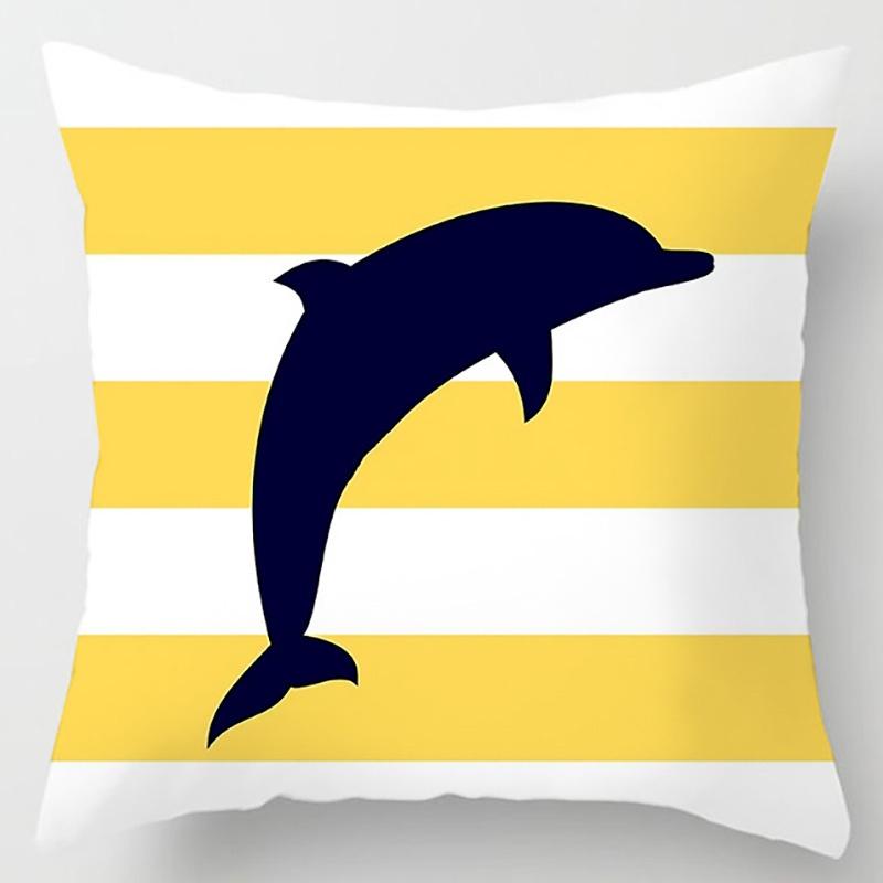 Marine sailor flower pillowcase home office decoration pillow bedroom sofa car cushion cover