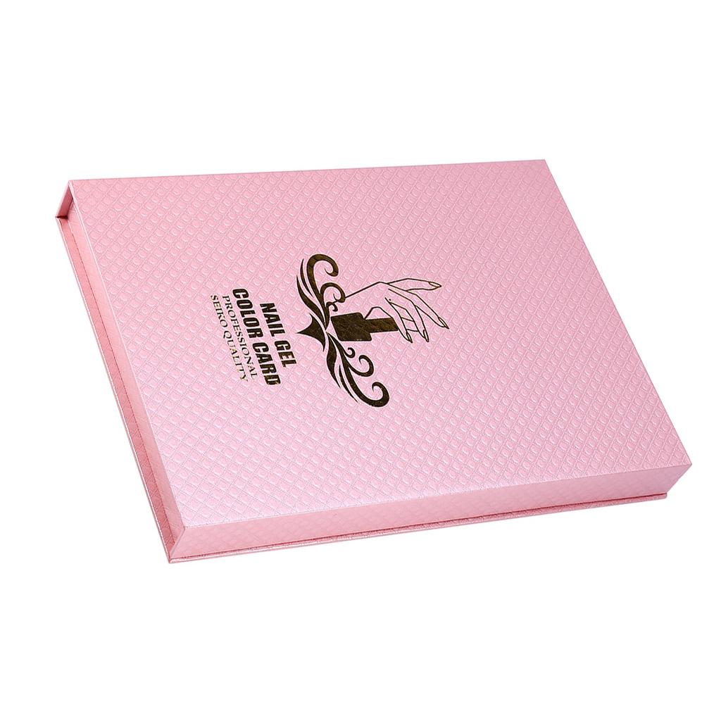 216 Colors Nail Gel Color Card Nail Polish Display Chart Book Nail Art Showing Shelf Pink