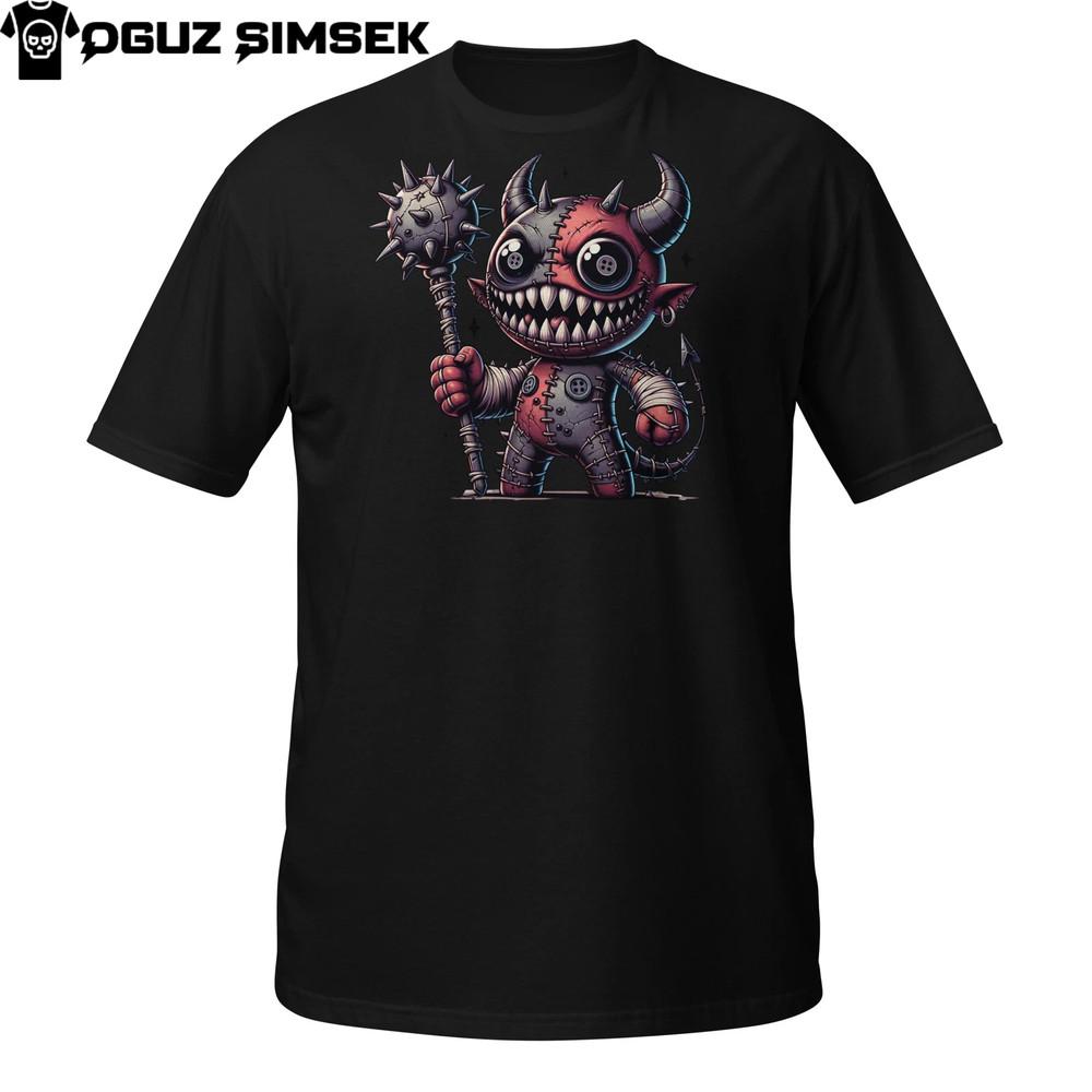 

Battle Plush Demon T-Shirt | Cute Creepy Spiked Monster Design | Horror Tee 2XL