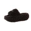 Fashion 2025 Popular Plush Slippers Women's Autumn and Winter New Household Anti-slip Increase Thick-soled Women's Warm Cotton Slippers