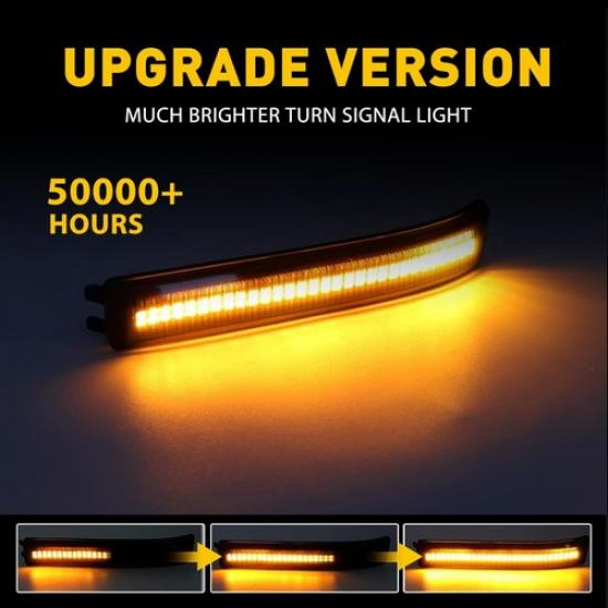 Passend für 2009-2014 Ford F-150 Getönte Sequenzielle LED Seitenspiegel Blinkerlicht EXV