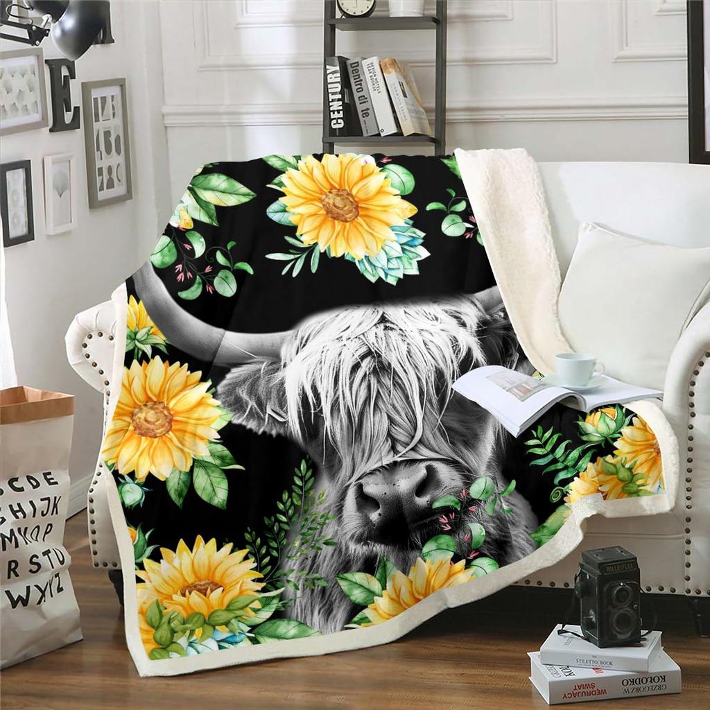 Various Cartoon Aircraft Biplane Jet Helicopter Clean White Background Pattern Flannel Throw Blanket, Warm Cozy Blanket