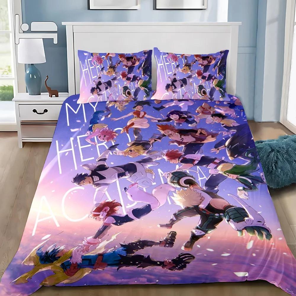 Japan Anime My Hero Academia Bedding Sets Exquisite Bed Supplies Duvet Cover Bed Comforter Set Bedding Set Luxury Birthday Gift