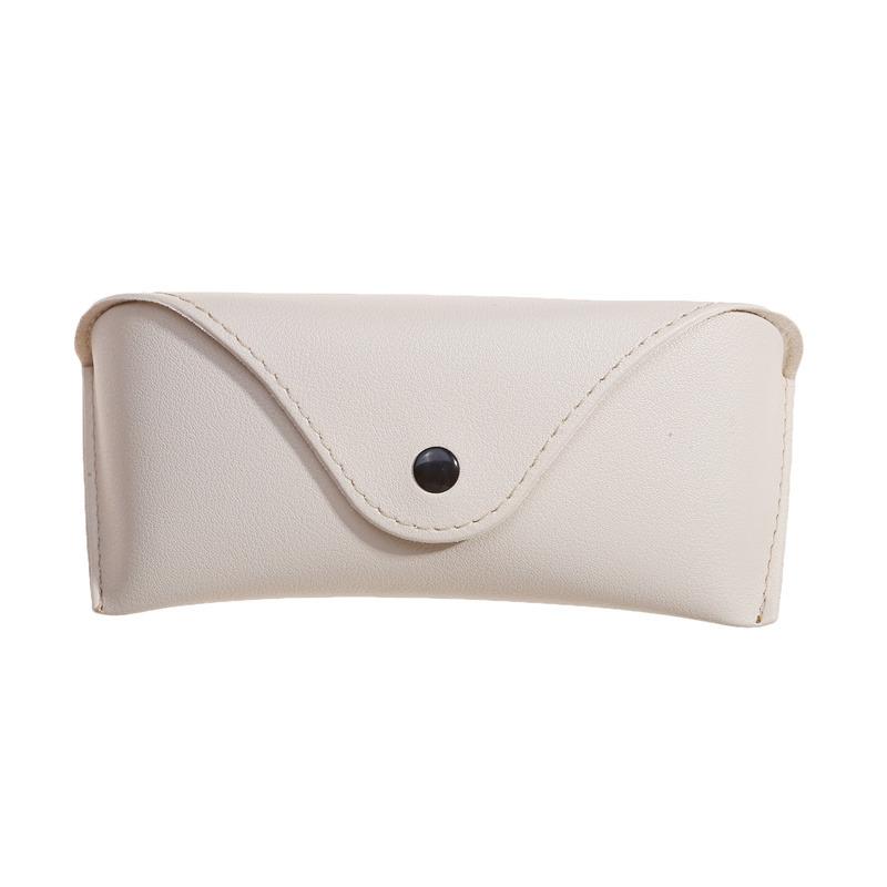 1 Stück Strapazierfähiges Leder Brillen Sonnenbrillen Etui Praktisch Leichtgewichtig Schutzbox Einfache Tragetasche Farbe: Einfarbig
