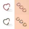 Crystal Multicolor Chic Heart Ear Cuffs For Men And Women Fashion Jewelry