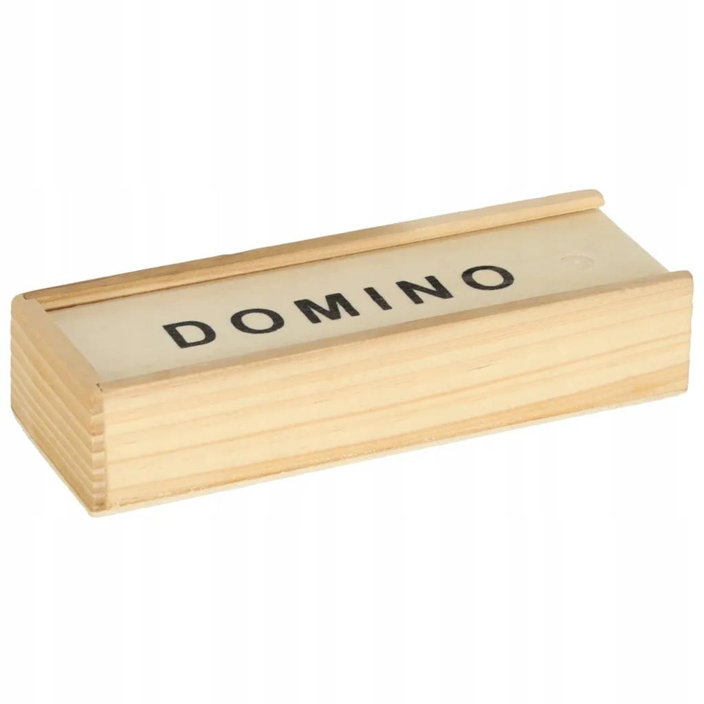 Gra Domino Rodzinna Klasyczna Zestaw 28 Elementów W Drewnianym Pudełku