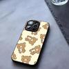 Cute R-RilakkumaS Bear Phone Case Tempered Glass For IPhone 17 13 14 16 12 15 11 Pro Max Plus Mini X XR SE2020 Coque