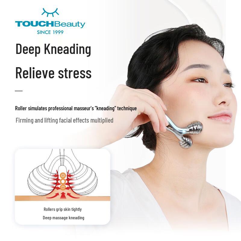 TOUCHBeauty Microcurrent Facial & Body Roller Massager CN Plug (adapter Included)