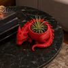 Dragon-shaped Flower Pot 3D Printed Pot, Fairy Tale Style Dragon-Shaped Planter Yellow Dragon with Breathable Design, Small Plant Container