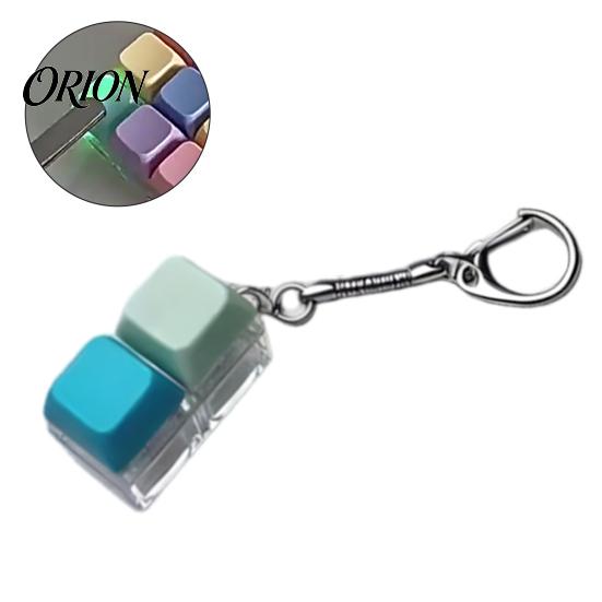 Mechanical Keyboard Fidget Keychain 2/3/4/9-Keys Toy, Stress Relief Push Button Finger Toy Clicker LED Light-up Tactile